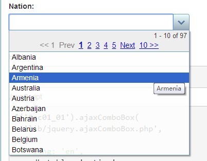 jQuery ajax-combobox